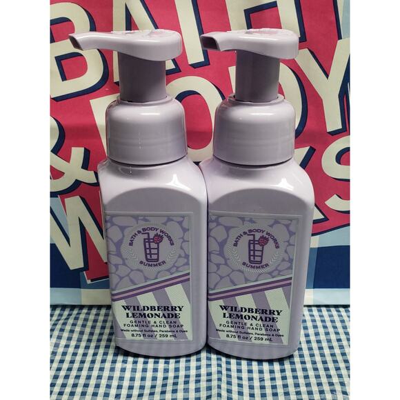 BBW Wildberry Lemonade Summer Gentle & Clean Foaming Hand Soap 2 Pack - Picture 1 of 2